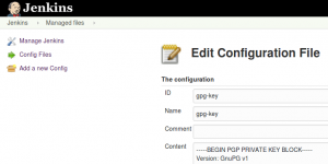 Jenkins, gpg-key